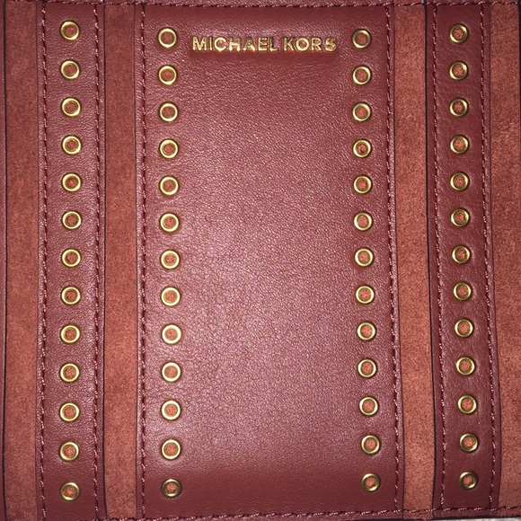 New! Michael Kors Leather and Suede Wristlet
